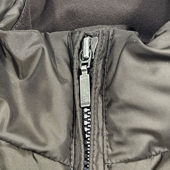 Eddie Bauer Jacket Womens Medium Brown Premium Goose Down Puffer Floral Full Zip - Picture 3 of 16